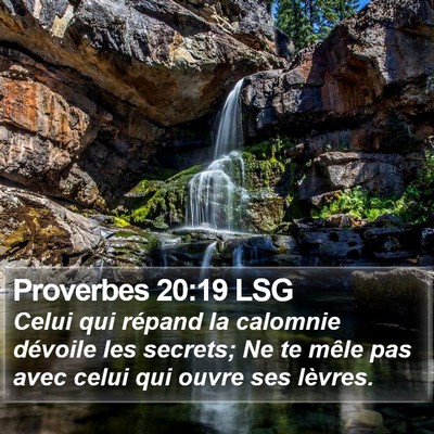 Proverbes 20:19 LSG Bible Verse Image