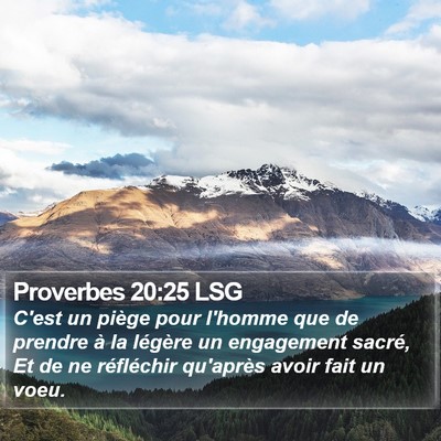 Proverbes 20:25 LSG Bible Verse Image