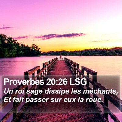 Proverbes 20:26 LSG Bible Verse Image