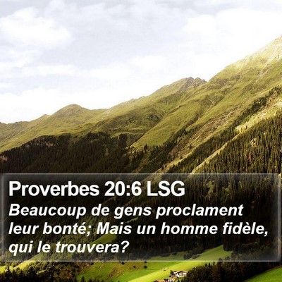 Proverbes 20:6 LSG Bible Verse Image