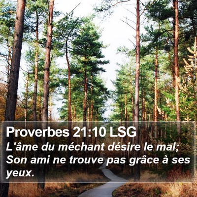 Proverbes 21:10 LSG Bible Verse Image