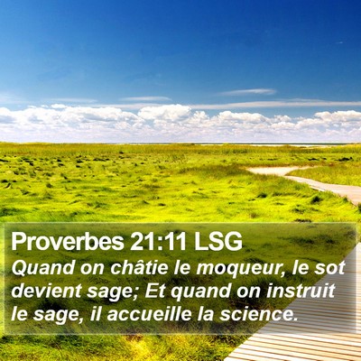 Proverbes 21:11 LSG Bible Verse Image