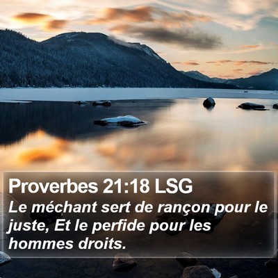 Proverbes 21:18 LSG Bible Verse Image