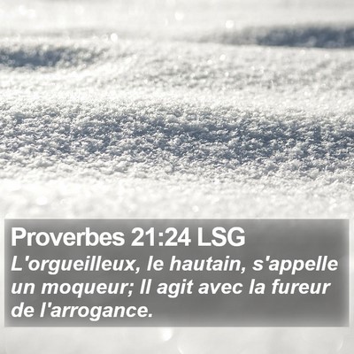 Proverbes 21:24 LSG Bible Verse Image