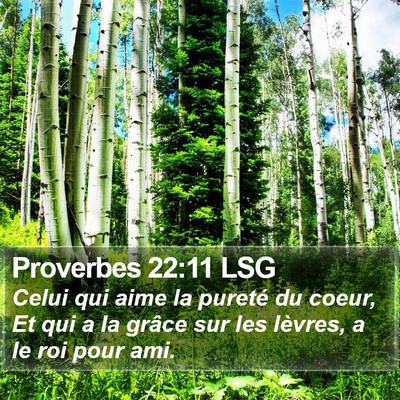 Proverbes 22:11 LSG Bible Verse Image