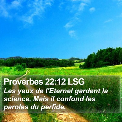 Proverbes 22:12 LSG Bible Verse Image