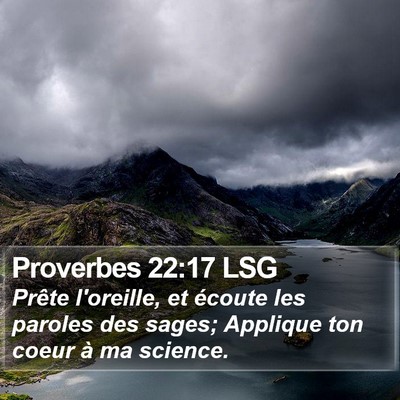 Proverbes 22:17 LSG Bible Verse Image