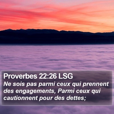 Proverbes 22:26 LSG Bible Verse Image