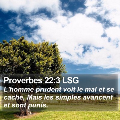 Proverbes 22:3 LSG Bible Verse Image