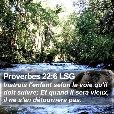 Proverbes 22:6 LSG Bible Verse Image