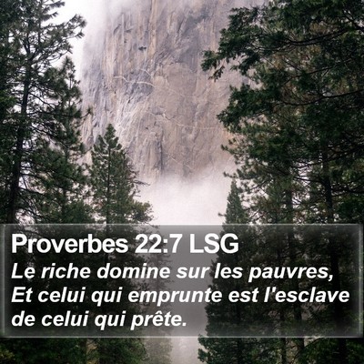 Proverbes 22:7 LSG Bible Verse Image