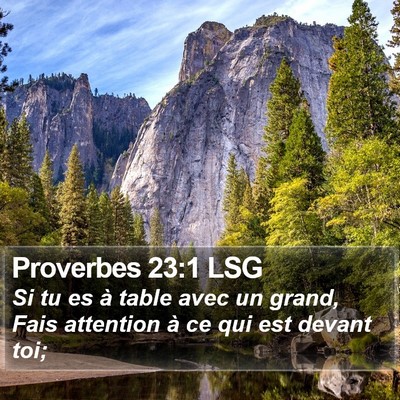 Proverbes 23:1 LSG Bible Verse Image