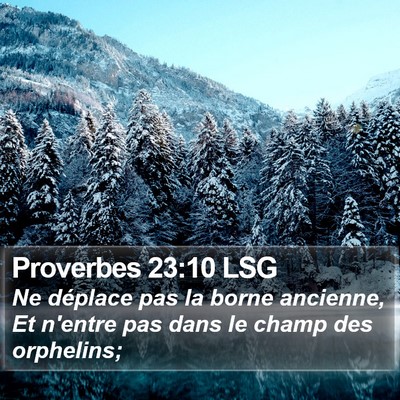 Proverbes 23:10 LSG Bible Verse Image