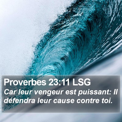 Proverbes 23:11 LSG Bible Verse Image