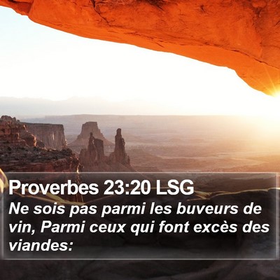 Proverbes 23:20 LSG Bible Verse Image