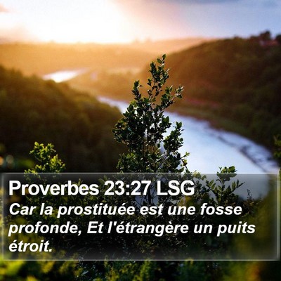 Proverbes 23:27 LSG Bible Verse Image