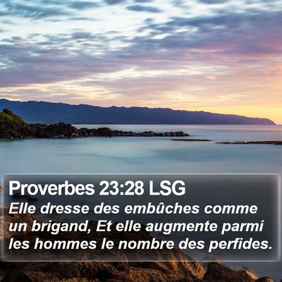 Proverbes 23:28 LSG Bible Verse Image