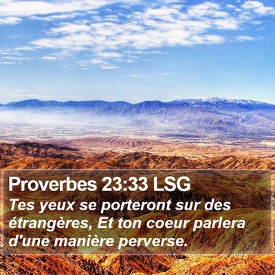 Proverbes 23:33 LSG Bible Verse Image