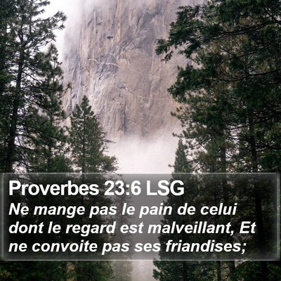 Proverbes 23:6 LSG Bible Verse Image