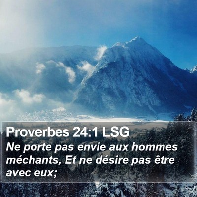 Proverbes 24:1 LSG Bible Verse Image