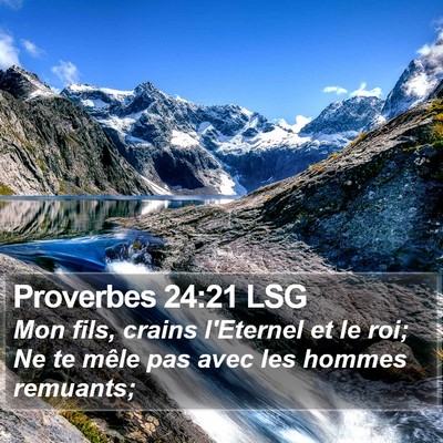 Proverbes 24:21 LSG Bible Verse Image