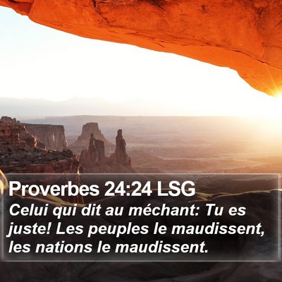 Proverbes 24:24 LSG Bible Verse Image