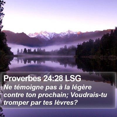 Proverbes 24:28 LSG Bible Verse Image