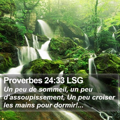Proverbes 24:33 LSG Bible Verse Image