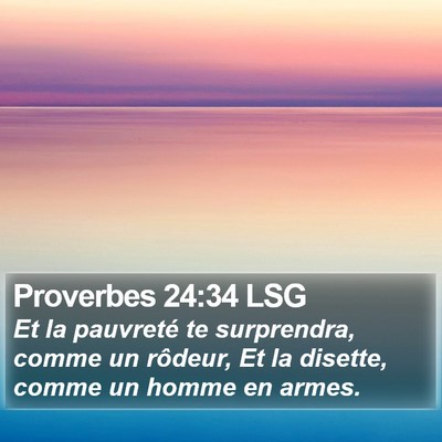 Proverbes 24:34 LSG Bible Verse Image