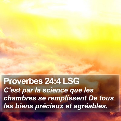 Proverbes 24:4 LSG Bible Verse Image