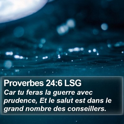Proverbes 24:6 LSG Bible Verse Image