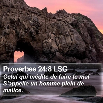 Proverbes 24:8 LSG Bible Verse Image