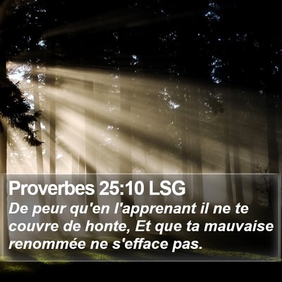 Proverbes 25:10 LSG Bible Verse Image