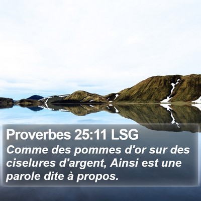 Proverbes 25:11 LSG Bible Verse Image