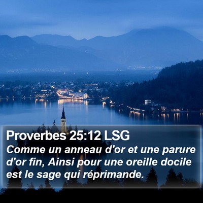 Proverbes 25:12 LSG Bible Verse Image