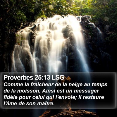 Proverbes 25:13 LSG Bible Verse Image