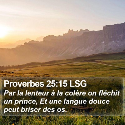 Proverbes 25:15 LSG Bible Verse Image
