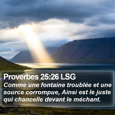 Proverbes 25:26 LSG Bible Verse Image