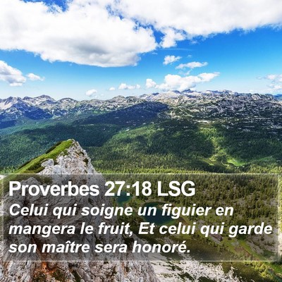 Proverbes 27:18 LSG Bible Verse Image