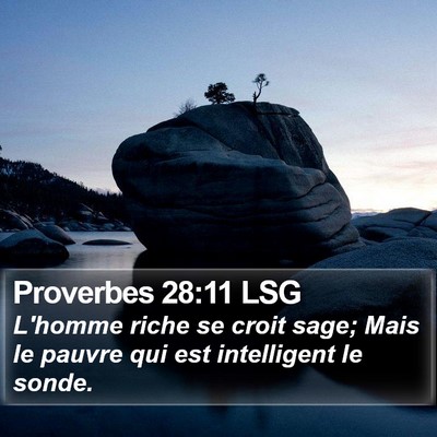 Proverbes 28:11 LSG Bible Verse Image