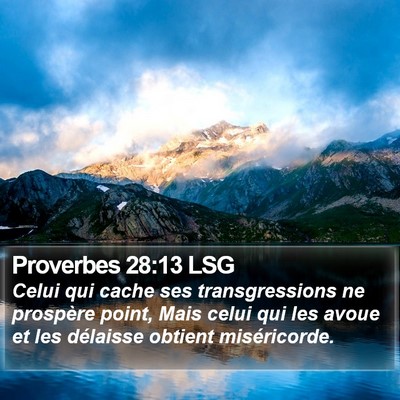 Proverbes 28:13 LSG Bible Verse Image