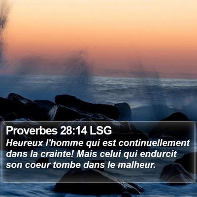 Proverbes 28:14 LSG Bible Verse Image