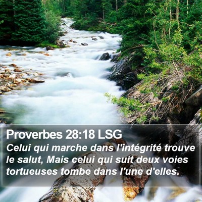 Proverbes 28:18 LSG Bible Verse Image
