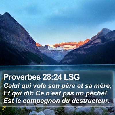 Proverbes 28:24 LSG Bible Verse Image