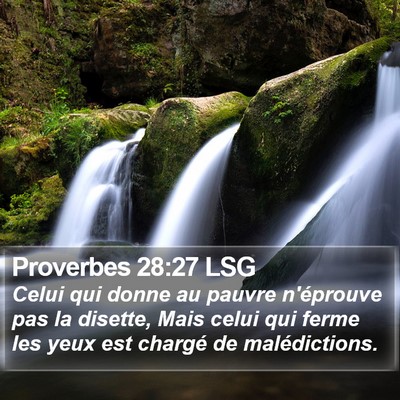 Proverbes 28:27 LSG Bible Verse Image