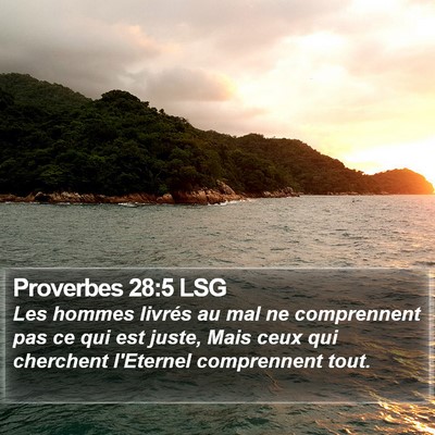 Proverbes 28:5 LSG Bible Verse Image