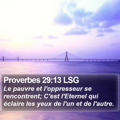 Proverbes 29:13 LSG Bible Verse Image