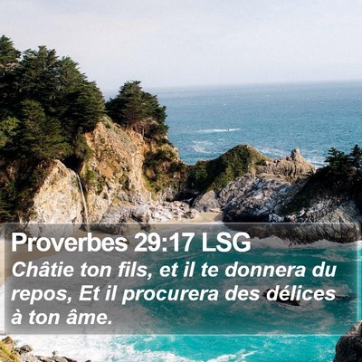 Proverbes 29:17 LSG Bible Verse Image