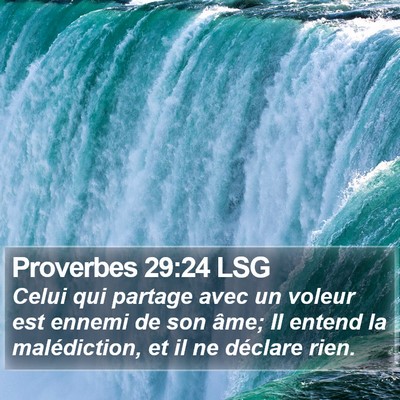 Proverbes 29:24 LSG Bible Verse Image