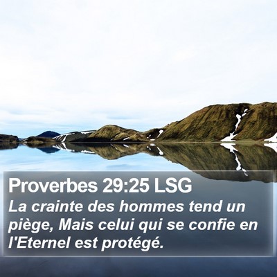 Proverbes 29:25 LSG Bible Verse Image